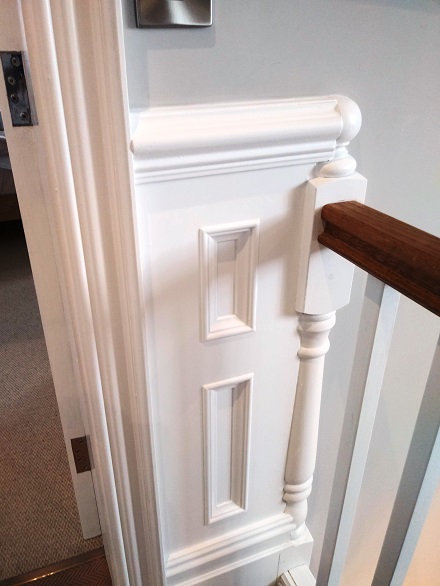 end of top rail to match in with spindles by panelmaster