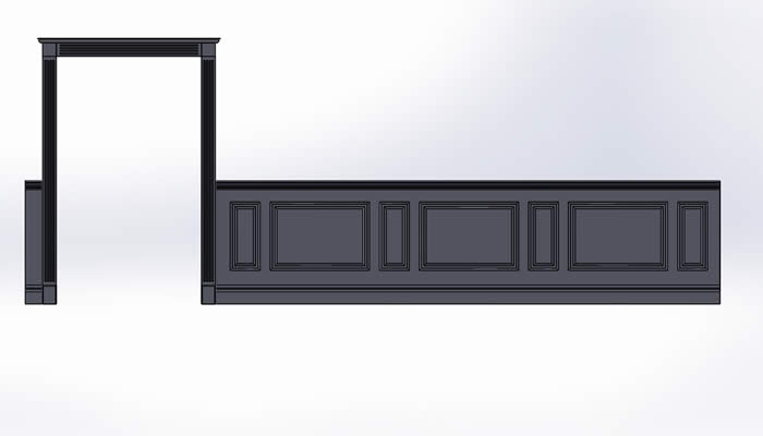 fluted arcs with plinths
