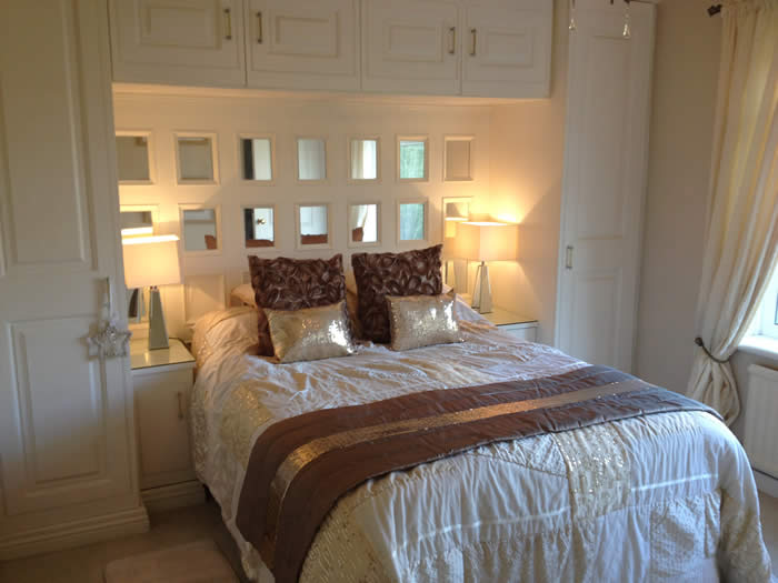 feature wall beaded mirrored wall panelling...