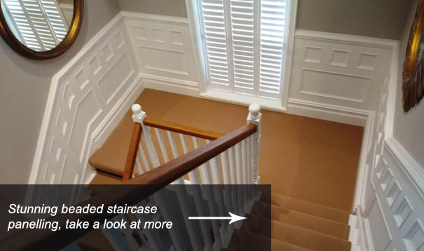 Staircase Beaded Wall Panelling Designs