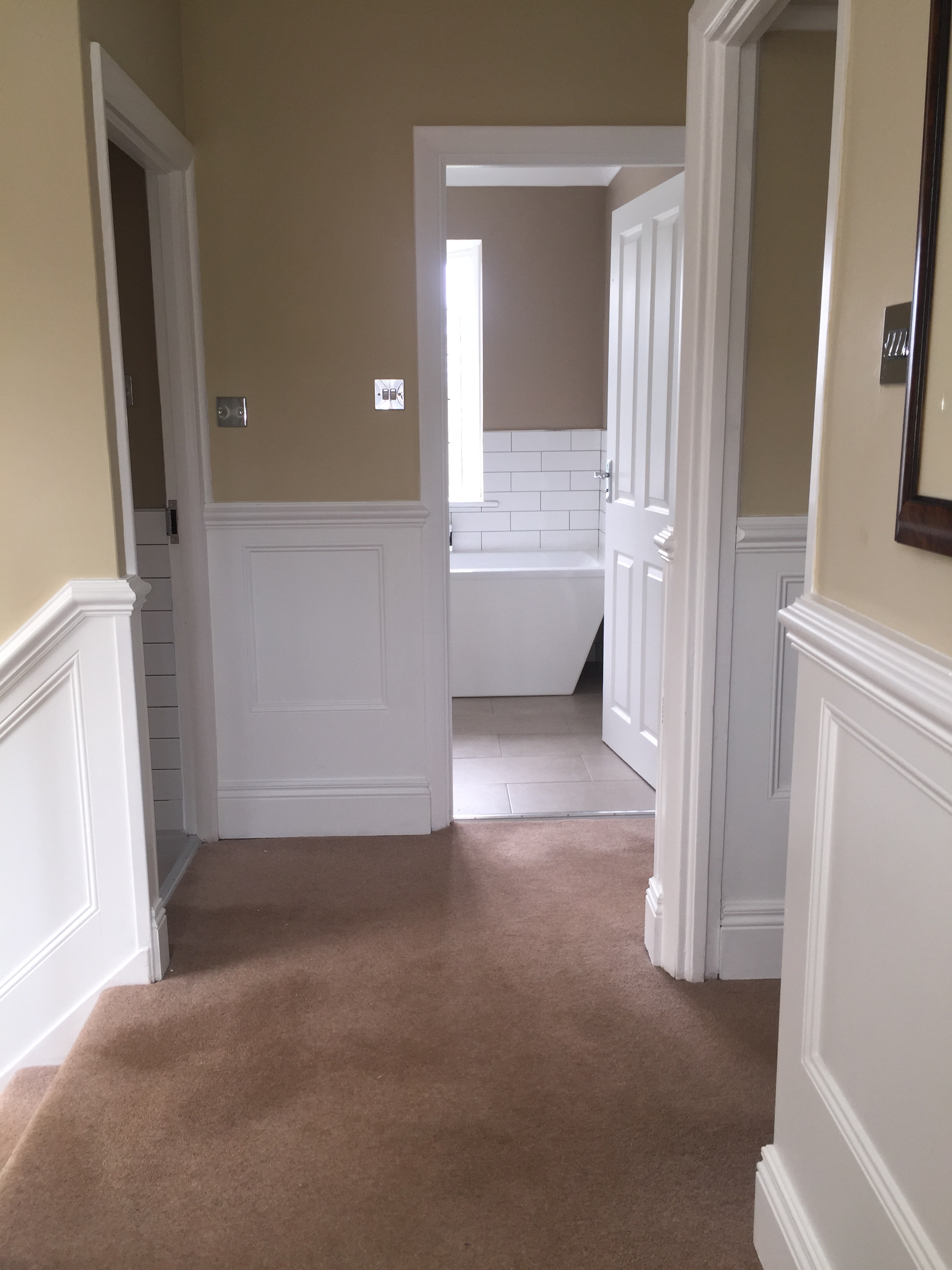 beaded panelling landing