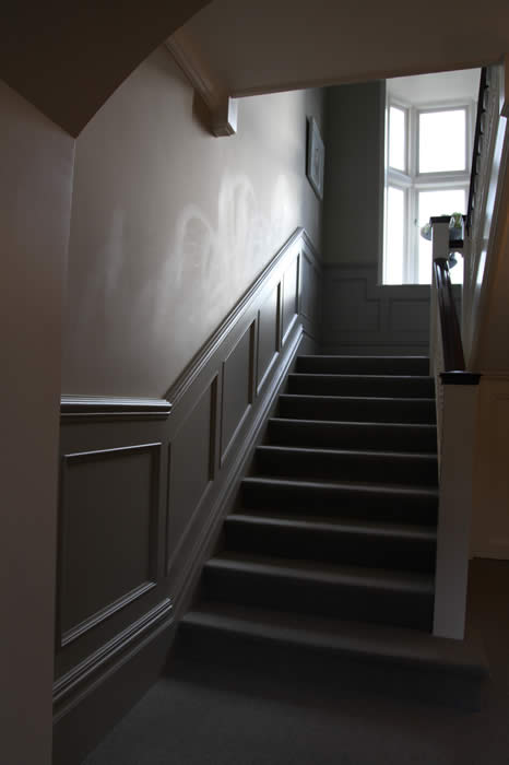 beaded panelling stairs