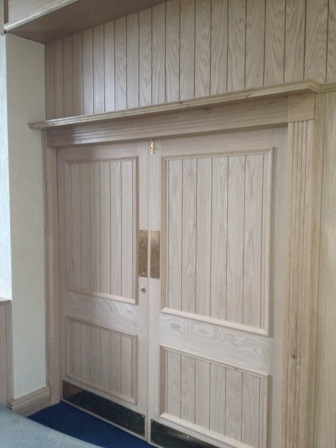 oak panelling recovering a door tongue and groove panelling
