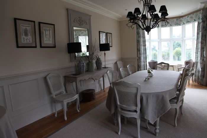 dining room beaded panelling
