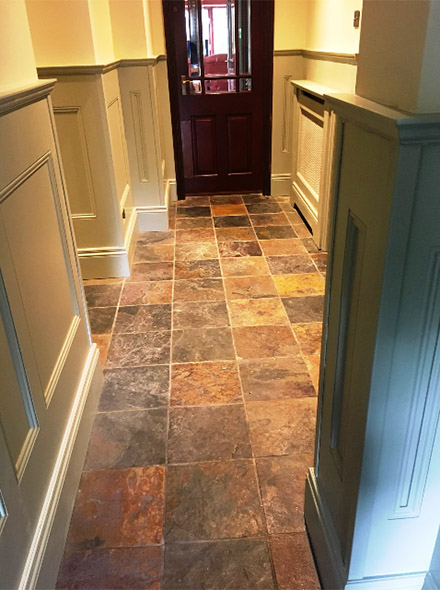 beaded wall panelling for entrance hall made in Britian for a home in Doncaster