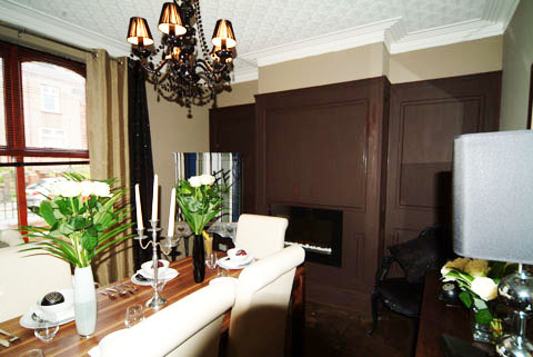 feature wall panelling dining room
