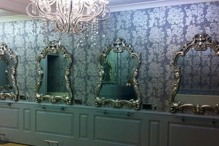 georgian style panelling in anita james hair swansea