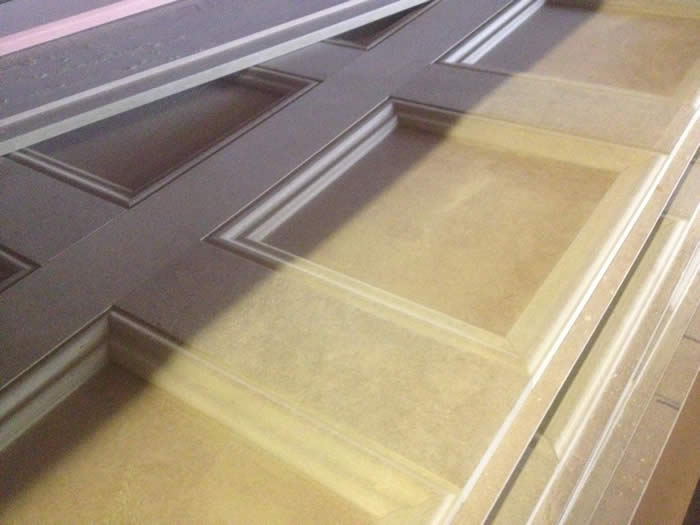 close up showing high quality  of made to order beaded panelling