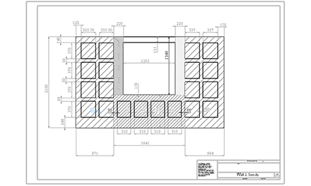 Dimensions for Wall J