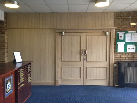 tongue and groove oak panelling at MOD