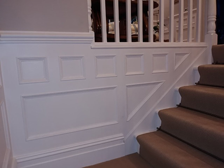 panelling for stairs made in britain for home in cheshire 