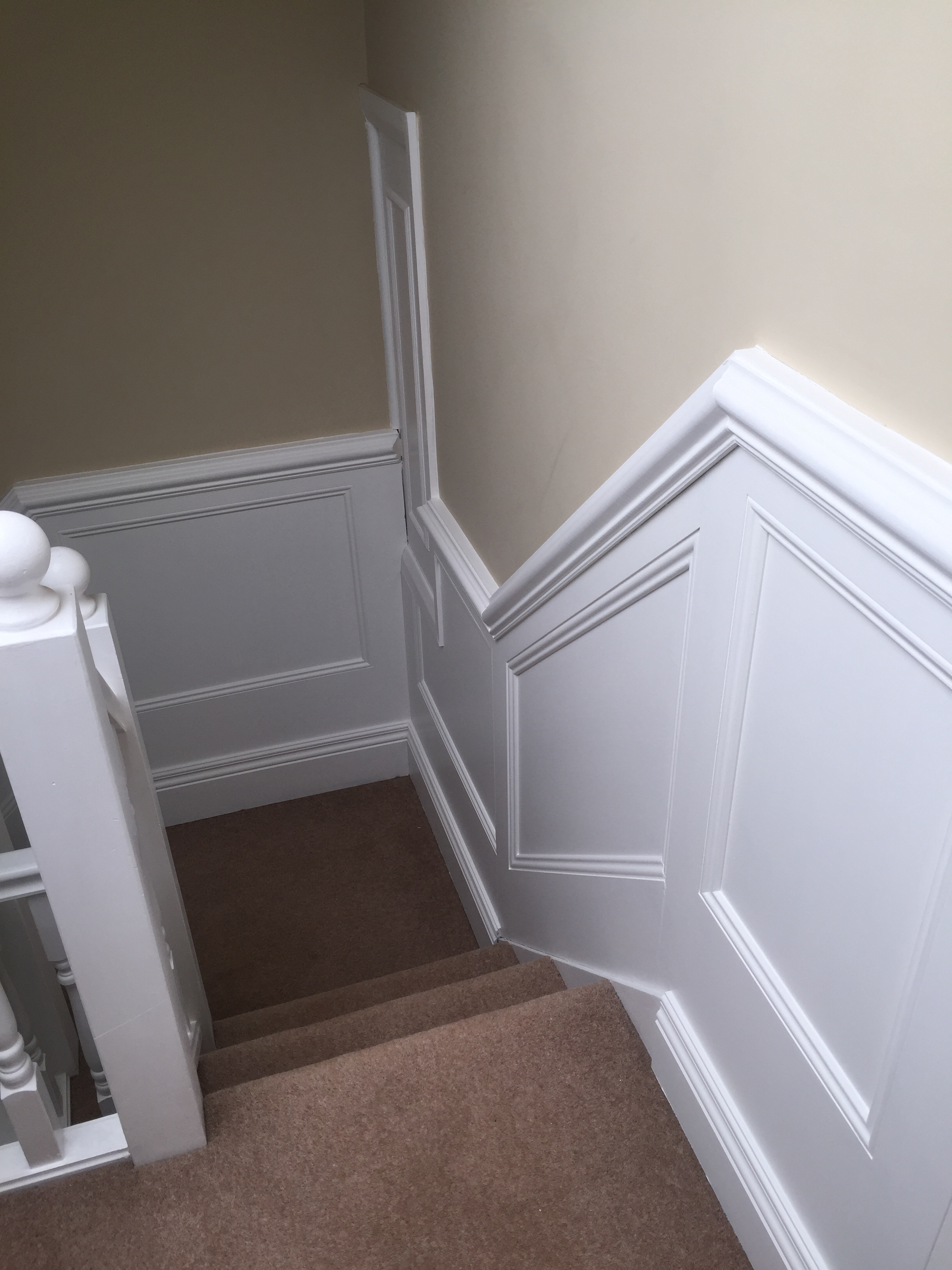 beaded panelling stairs
