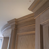 curved oak wall panelling for dining room belgravia london mde in Britain