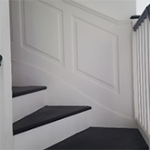 close up of Super Stylish Georgian panelling  for stairs made in Britain