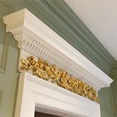 close up of matching archway and coving and wall panelling  detail made in Brtain